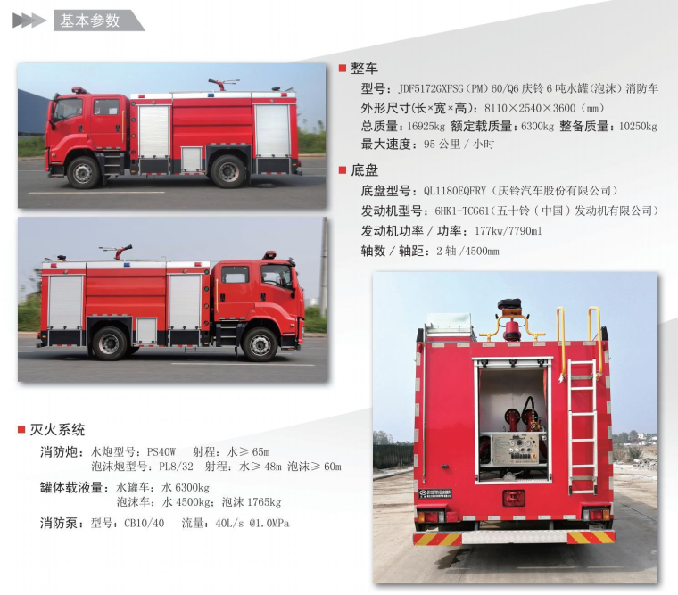 五十铃6吨泡沫消防车，国产中型消防车之骄子